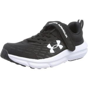 Under Armour Kids' Assert 10 Alternate Closure Shoes (3 Little Kid, (001) Black/White/White)