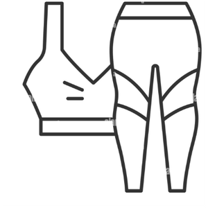 Workout Leggings Set of 2 Red And Brown Size S