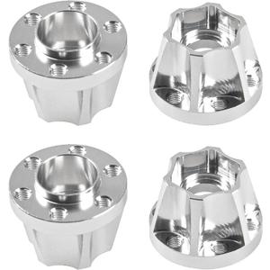 Metal RC 12mm Wheel Hex Hub Extension Combiner Compatible with 1.9/2.2inch Wheel Rim Axial SCX10 Traxxas TRX4 D90 1/10 RC Crawler (15mm, Silver)
