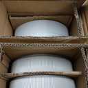 OTAGO 8" Bowls Set of 4, Ribbed Stoneware Bowls with Unique Handcrafted Reactive Glaze, Matte Ceramic Tableware for Kitchen, Dinner & Dining, Microwave & Dishwasher Safe, White, 4 Pieces