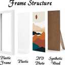White 8.5x11 Picture Frame Set of 3, High Transparent Frame for 8.5 By 11 Photo Collage Canvas Poster Size Wall Mount and Tabletop Horizontally Vertically (White, 8.5 x 11 inches)