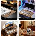 YSAGi Leather Desk Protector, Office Mat, Large Mouse Mat, Non-Slip PU Leather Blotter, Laptop Desk Mat, Waterproof Writing Pad for Office and Home(Khaki, 63" x 24")
