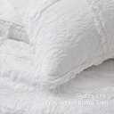 HORIMOTE HOME 100% Cotton Ruffle Quilt Set King Size, White Farmhouse Shabby Chic Bedspread Coverlet, Prewashed Lightweight Soft Breathable Cotton Quilt Bedding Set with 2 Pillowshams for All Season