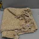 Collive Entryway Door Mat, 27" x 43" Machine Washable Kitchen Rugs, Indoor/Outdoor Low-Profile Doormat Soft Hand-Woven Cotton Bathroom Rug Throw Rugs for Front Back Door Bedroom (Tan/Cream)