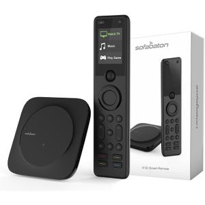 SofaBaton X1S Universal Remote with Hub, All in One Universal Remote Control with SofaBaton Customize APP, One Touch Activities, Compatible with 60 Devices, Compatible with Alexa Google Assistant