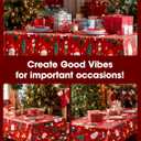 Pureegg Plastic Table Cloth Disposable 10 Pack, 54 x 108 Inch Table Cloths for Parties, Decorative Tablecloths for Rectangle Tables, Christmas Tablecloth Plastic, Leakproof & Sturdy, Christmas Red