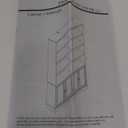 FACBOTALL Bookshelf and Bookcase with Doors, 6 Tier Double Wide Large Bookshelves, Open Display Shelves, 73'' Tall Bookshelf with Storage Cabinets for Home Office, Living Room, Library, White