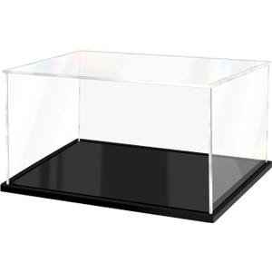 Acrylic Display Case for Collectibles Assemble Clear Display Case for Figures Alternative Glass Boxes for Lego Doll Home Storage(16x8x8 inch; 40x20x20 cm)