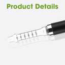 60 Unit Peptide Pen, Reusable V2 Injector Metal Pens with 2PCS 3ml Cartridges and Travel Case, Universal Compatibility, Daily Use (Black)