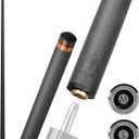 BlkCueShark 29" Uni-Loc Carbon Pool Cue Shaft (Single), 10 Layered 11.8mm, Pro Taper Low Deflection Performance, Durability and Smooth to Control