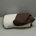 PureFit Reversible Quilted Sofa Cover, Water Resistant Slipcover Furniture Protector, Washable Couch Cover with Non Slip and Elastic Straps for Kids, Dogs, Pets (Oversized Sofa, Coffee/Ivory) (X-Large)