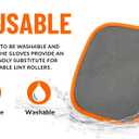 4 x 1 PC RivOcen Pet Hair Removal Brush Gloves, Electrostatic Reusable Cat Dog Hair Remover Grooming Glove Tool. Reusable Magic Brush Pet Hair Remover Tool for Carpet, Couch,Car Seat, Laundry. (Standard)