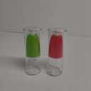 Vinegar and Oil Spray Bottle Mist Sprayer BBQ Cooking Tools Kitchen Tools and Accessories Refillable Oil Sprayer with glass Bottle (Cylinder, Green and Red)