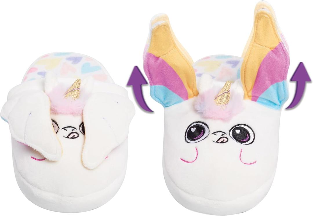 Flipeez Slippers, Unicorn, Small, Kids Size: 9-12