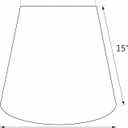 Aspen Creative 32802 Transitional Hardback Empire Shape Spider Construction Lamp Shade in White, 18" wide (11" x 18" x 15")