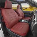 HKZ Custom Fit Seat Covers for Lexus 2012-2023 GX 460 (2nd Row Bench Seat) - 2-Row Full Set Leather Seat Protector,Burgundy