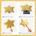 BonneChance 3D Printed Magic Tap to Pay Wand, Credit Card Wand, Star Fairy Magic Wands Digital Payment Star Wands for Easy Checkout, 3D Printed Tap to Pay-Contactless Payment Holder (Gold)