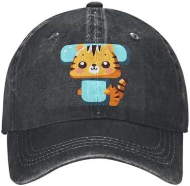 Cute Animal Alphabet A-Z Hats for Boys Girls, Adjustable Cotton Print Initial Letter Children's Baseball Cap