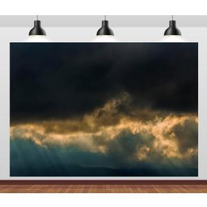 BELECO 7x5ft Fabric Dark Sky Clouds Backdrop Stormy Cloud Background Cloudy Backdrop for Themed Party Decorations Church Decor Banner Photo Studio Booth Props