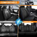TTX LIGHTING Seat Covers for Ford F150 2009-2025 2026, F250 F350 F450 2017-2025 2026: 5 Seat Full Set Truck Seat Covers Custom Waterproof Leather (Black)