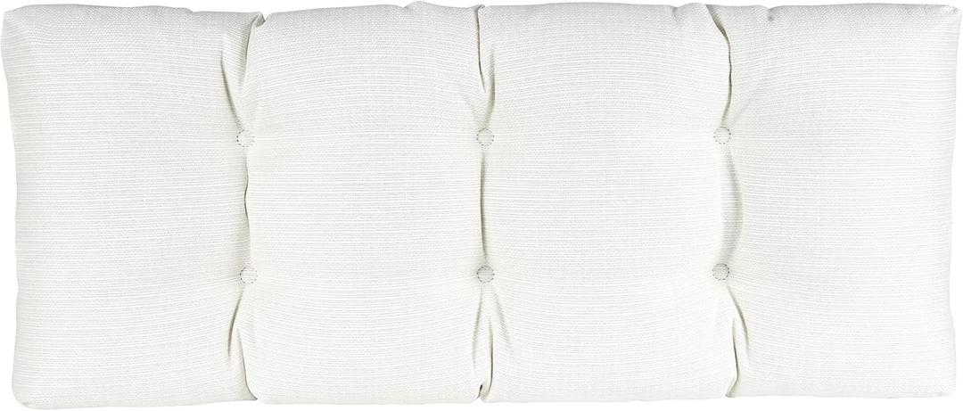 Klear Vu The Gripper Omega Non-Slip Tufted Bench Cushion for Indoor Furniture, Entryway Storage, Bay Window, Corner Nook or Piano Seat, 33 Inches, 01 Ivory