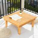 SH-tables Folding Bamboo Desk, Japanese-Style Square Table, Multi-Function Dining Table, Various Sizes (Size : 60×60×32cm)