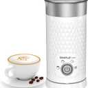 SIMPLETASTE Milk Frother, 4-in-1 Electric Milk Steamer, Automatic Warm and Cold Foam Maker and Milk Warmer for Latte, Cappuccinos, Macchiato