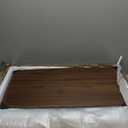 Overbed Bedside Table with Wheels, Adjustable Hospital Over Bed Table, Rolling Laptop Table, Medical Bed Side Table (Wood Color)