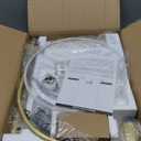 Nintiue Upgraded Modern Arc Dimmable Tall Standing Floor Lamp with Linen Shade, 1200 Lumens LED Bulb Included, for Living & Reading Room, Bedroom, Office & Nursery, Gold