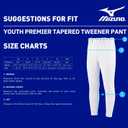 Mizuno Boys Youth Premier Tapered Tweener Pant (Gray, XL)