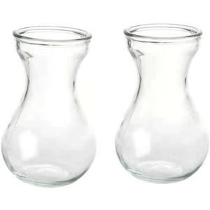 Glass Vase Teal, Clear 12 Pcs