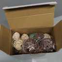 Patelai 36 Pcs Wicker Rattan Balls Decorative Balls for Vase Centerpiece Bowls Orbs Filler for Home Decor,4 Sizes(Vivid Color)