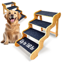 Dog Stairs for Large & Older Dogs, 4-Steps, 20" High,Supports Up to 160 LB | For High Beds Cars Couch, Stable & Sturdy, Supports Pet Up to 160 Lbs