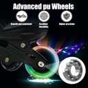 Adjustable Inline Skates for Kids and Teens Ages 4-16, All 8 Wheels of Inline Roller Skates Light Up, Safe and Fun Illuminating for Outdoor Indoor Sports