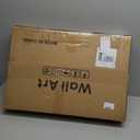 Framed Colorful Abstract Wall Art for Living Room, 3 Piece Mid-century Modern Canvas Prints Paintings Artwork for Walls, Bright Yellow Block Lines Pictures for Hallway Dining Bedroom Wall Decor -16x24