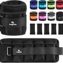 Fragraim Adjustable Ankle Weights 1-3/4/5/6/8/10/12/15/20 LBS Pair with Removable Weight for Jogging, Gymnastics, Aerobics, Physical Therapy (Black)