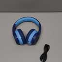 iClever BTH12 Kids Bluetooth Headphones,Colorful LED Lights Kids Headphones Wireless,74/85dBA Safe Volume,85H Playtime,Fast Charging,Bluetooth 5.2,Over Ear,Built-in Mic for iPad/Tablet/Airplane,Blue