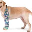 LovinPet Dog Elbow Protector Anti-Licking Elbow Sleeve, Adjustable, Comfortable & Durable Front Leg Guard for Medium to Large Dogs, Prevents Licking and Chewing,Dog Sleeve,Dog Leg Sleeve,Green