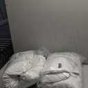 20x20 Decorative Throw Pillow Inserts-Down Feather Pillow Inserts-Square-Cotton Fabric-Set of 2-White