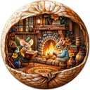 Jigsaw Puzzles 1000 Pieces for Adults, Fall Mouse Puzzles for Adults 1000 Pieces, Round Puzzles with Letters On Back, Difficult Challenging Hard Family Decoration Puzzle (26.5 * 26.5in)