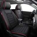 FREESOO for Honda CRV Seat Covers 20232026 Full Set, Custom Fit, 4Layer Waterproof, Breathable Faux Leather, Durable Car Seat Protector for EX/EXL/LX/Sport/Sport Touring/TrailSport (BlackRed)