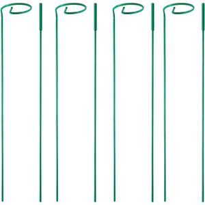 4 Pack Plant Stakes,Plant Support Stakes for Two Sizes(16 or 32 Inches),Plant Stakes for Outdoor Plants,Garden Flower,Tomato(Green)