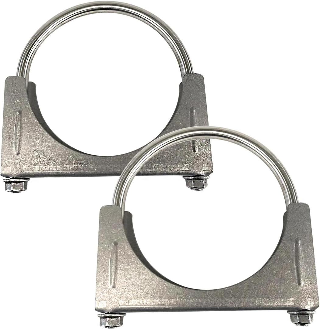 Universal Heavy Duty 4 Inch 102mm Exhaust U Bolt Clamp Stainless Steel Saddle Design with Reinforced Ribs
