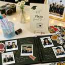 Graduation Guest Book Scrapbook Set 2026 - Black Gold 80 Pages Signature Photo Album with 8 Dual-Tip Markers, Stickers, Memory Book Sign for Class of 2026 High School College Grad Party Favors Gifts