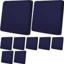 Newwiee 9 Pcs Patio Outdoor Cushion Covers Replacement Waterproof Stretch Sofa Couch Cushion Covers Washable Individual Couch Slipcovers Set Furniture Protector for Pets(20-27 Inch,Navy)