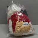 QMKKX Santa Costume Suit for Men Adults with Fake Belly Pouch,11PCS Claus Set Deluxe Velvet Professional Christmas Suits Red (Large)