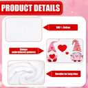 Whaline 2Pcs Valentine Hand Towels Cotton Embroidered Gnome Heart Bathroom Towel with Ribbon Decorative Kitchen Dish Towels for Drying Cleaning Cooking, 29.5 x 13.7 Inch
