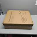 RIZZARI Enclosed Cat Litter Box with Lid, Large Foldable Litter Box with Litter Scoop, Top Entry Cat Toilet for Kittens and Big Cats (Light Gray, Stainless Steel with Deodorizer, X-Large)