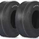 GICOOL (2 Pack) 11x4.00-5 Tubeless Zero Turn Mower Tires, Riding Lawnmower Smooth Tread, 4 Ply