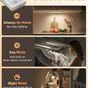 EZVALO 10inch Under Cabinet Lighting, 2500mAh Rechargeable Motion Sensor Lights Indoor with 3 Color Temps, 2 Pack Magnetic Closet Light, 80 LED Dimmable Under Counter Lights for Kitchen, Shelf, Stair (Silver)